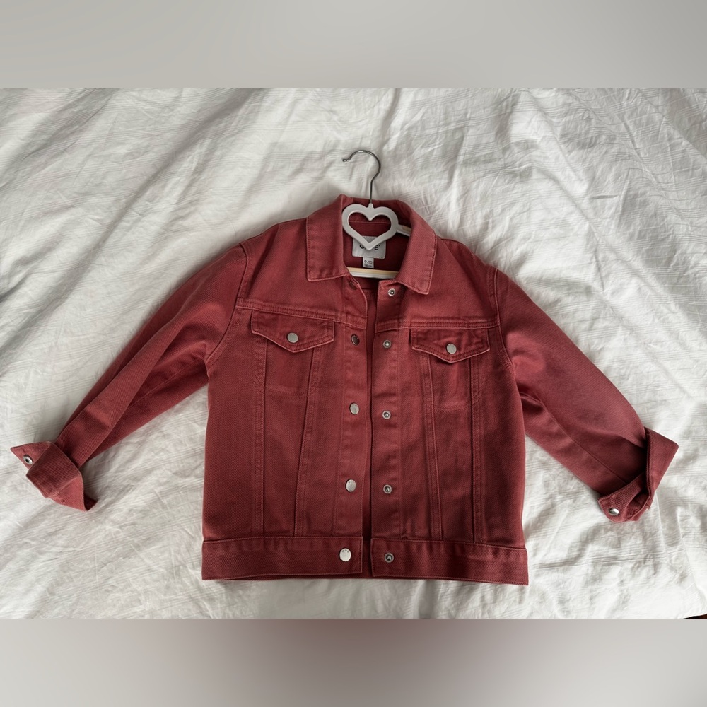 Kids Blush Pink Denim Jacket, size 9-10